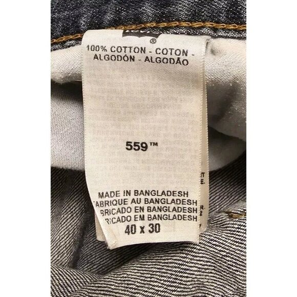 Levis Jeans Mens Size 40 x 30 559 0340 Loose Straight Leg Relaxed Medium Denim - Picture 4 of 6